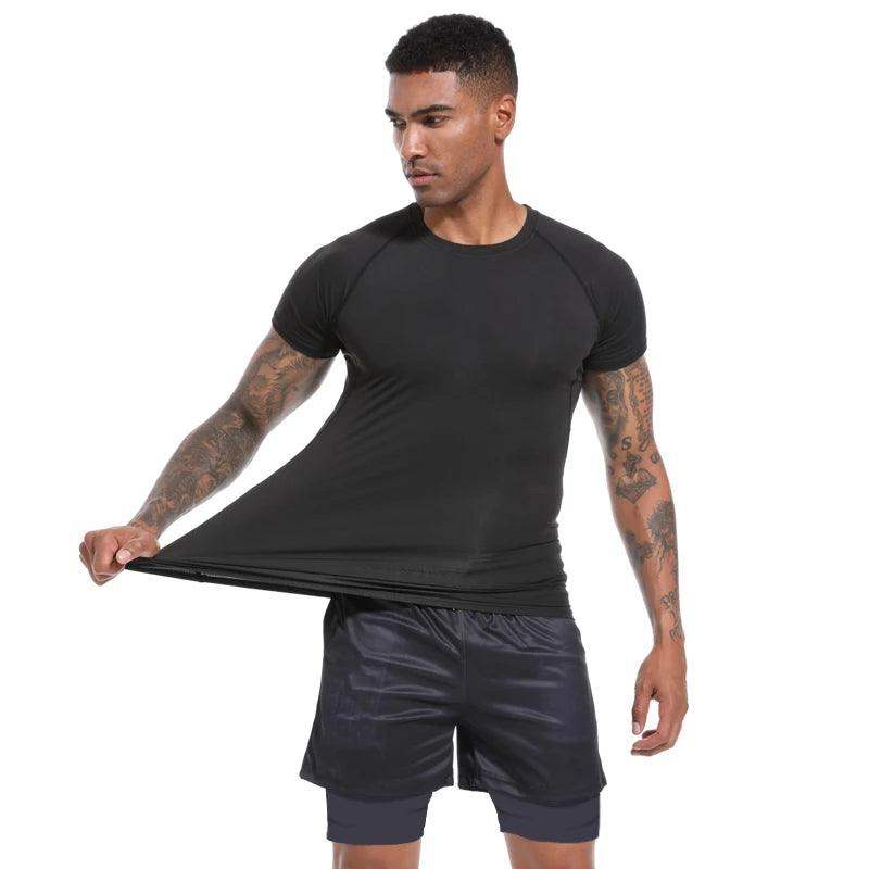 Men's Compression Short Sleeve Gym Fitness Running Shirt - Sublake 