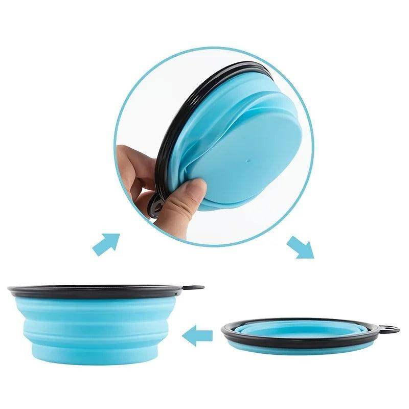 Portable Collapsible Pet Bowl – Silicone Dog & Cat Travel Bowl - Sublake 