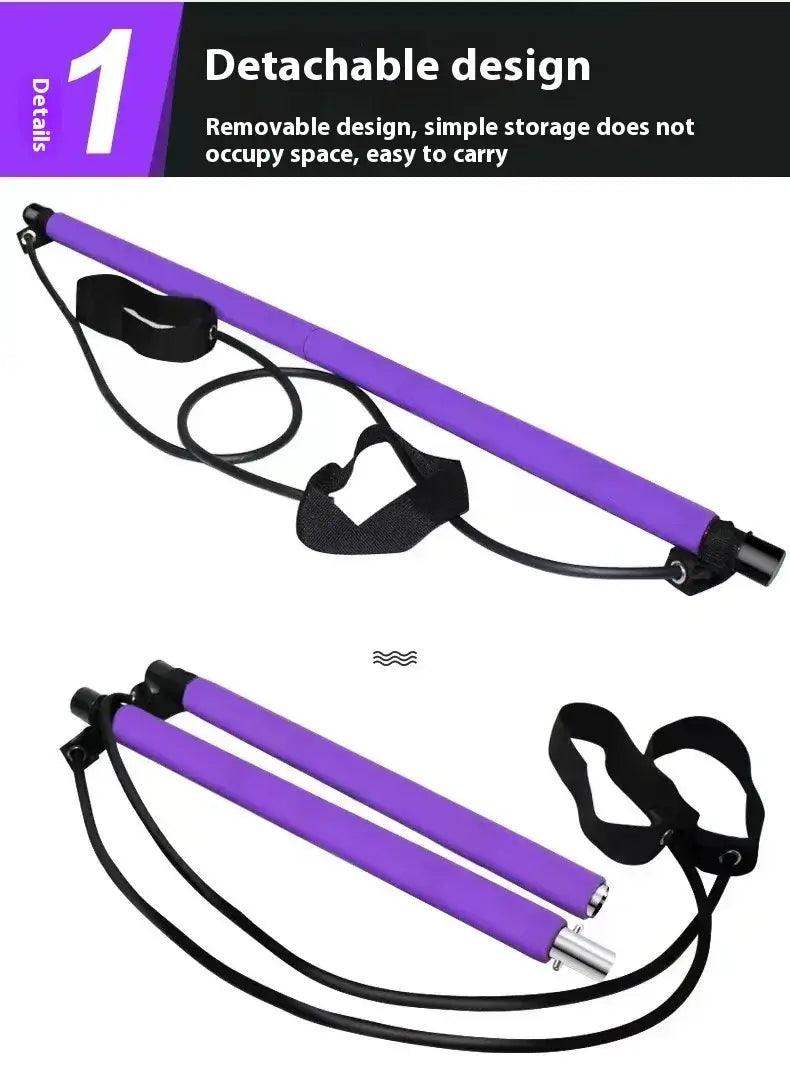 All-in-One Pilates Bar with Resistance Bands – Home Fitness - Sublake 