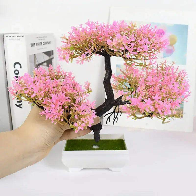 Artificial Plants Bonsai Small Tree Pot Fake Plant Flowers Potted Ornaments For Home Room Table Decoration Hotel Garden Decor - Sublake 