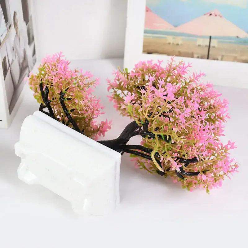 Artificial Plants Bonsai Small Tree Pot Fake Plant Flowers Potted Ornaments For Home Room Table Decoration Hotel Garden Decor - Sublake 