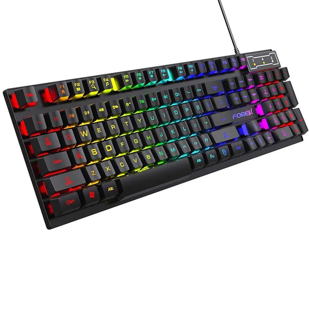 104‑Key Backlit Mechanical Keyboard & Wired Mouse Set - Sublake 