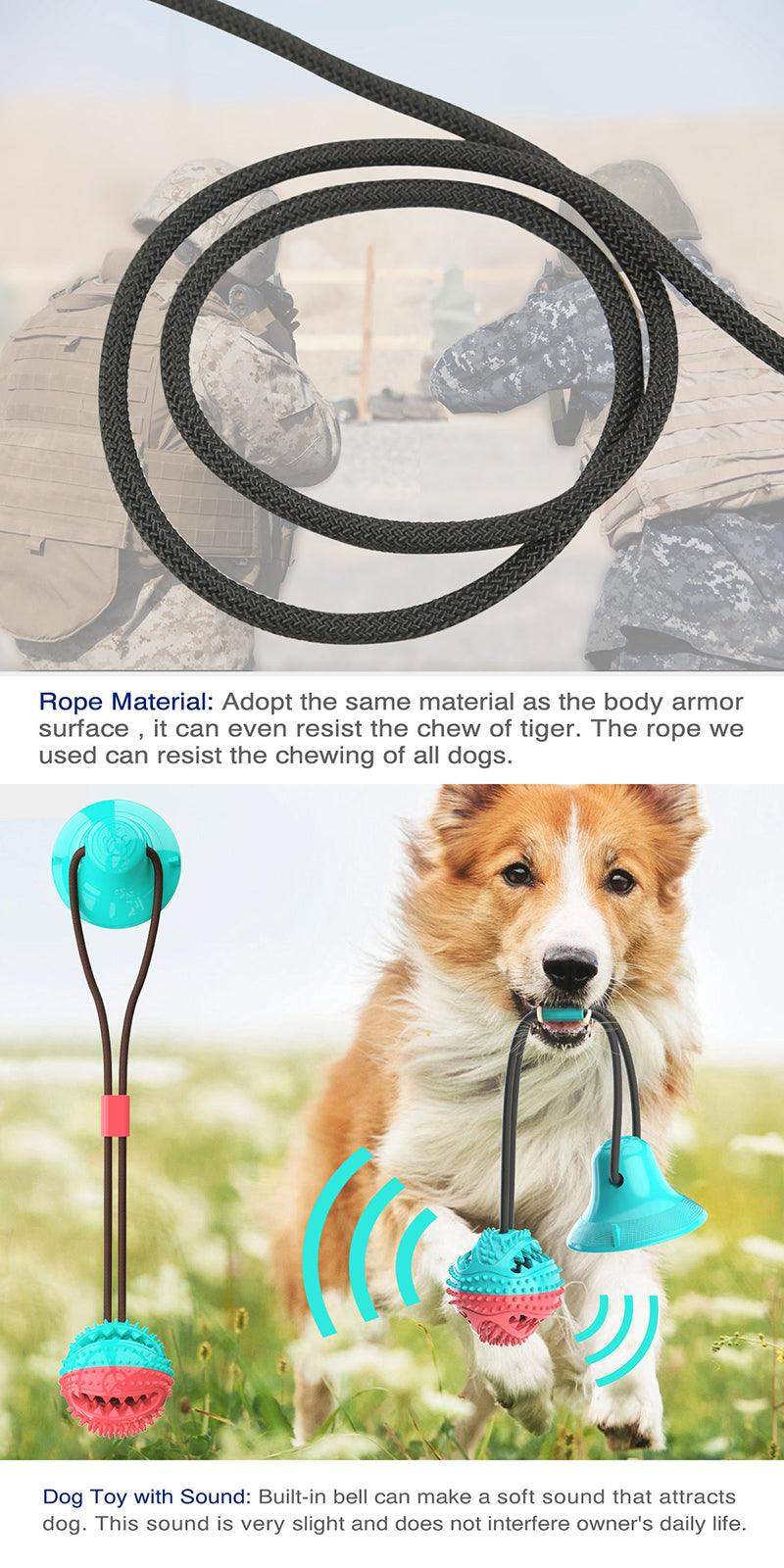 Interactive Dog Toy – Suction Cup with Rope & Slow Feeder - Sublake 