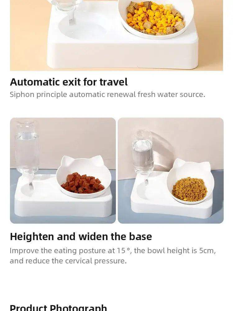 Dual-purpose Pet Bowl for Dogs & Cats with Cervical Protection - Sublake 