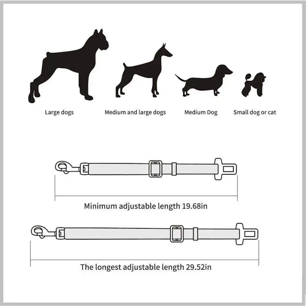 Adjustable Pet Car Seatbelt For Dogs & Cats - Sublake 