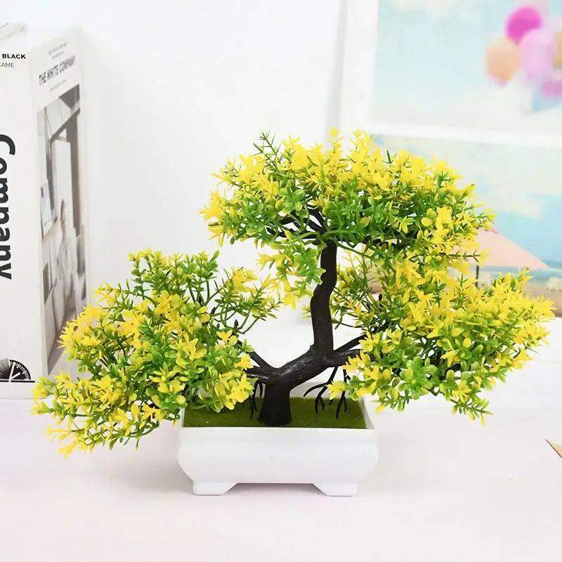 Artificial Plants Bonsai Small Tree Pot Fake Plant Flowers Potted Ornaments For Home Room Table Decoration Hotel Garden Decor - Sublake 