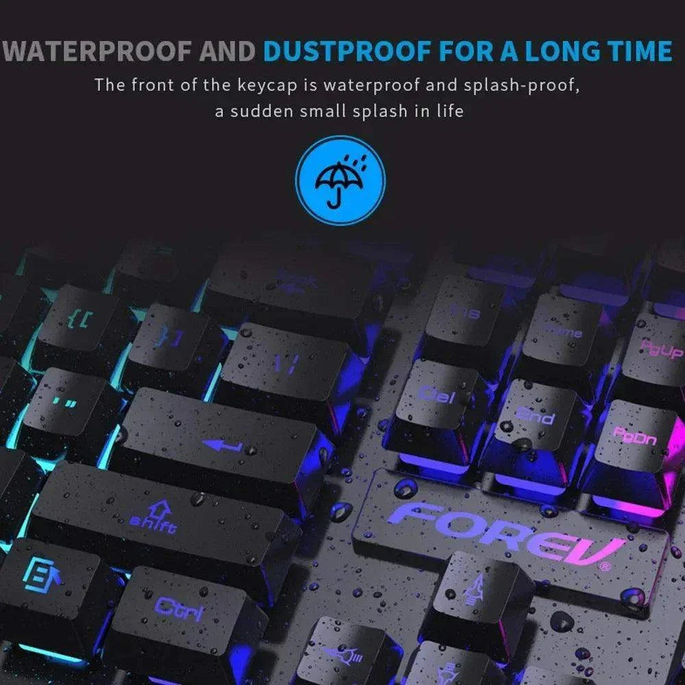 104‑Key Backlit Mechanical Keyboard & Wired Mouse Set - Sublake 