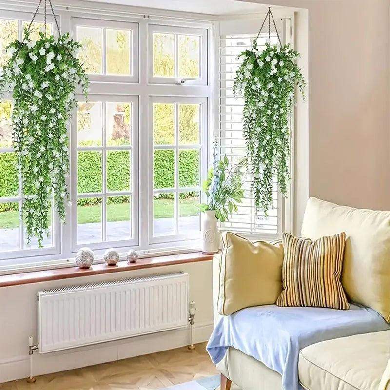 1Pcs 76CM Artificial Ivy Hanging Plants Fake Plant for Home Room Decor Garden Wedding Decoration Outdoor Ornaments Accessories - Sublake 