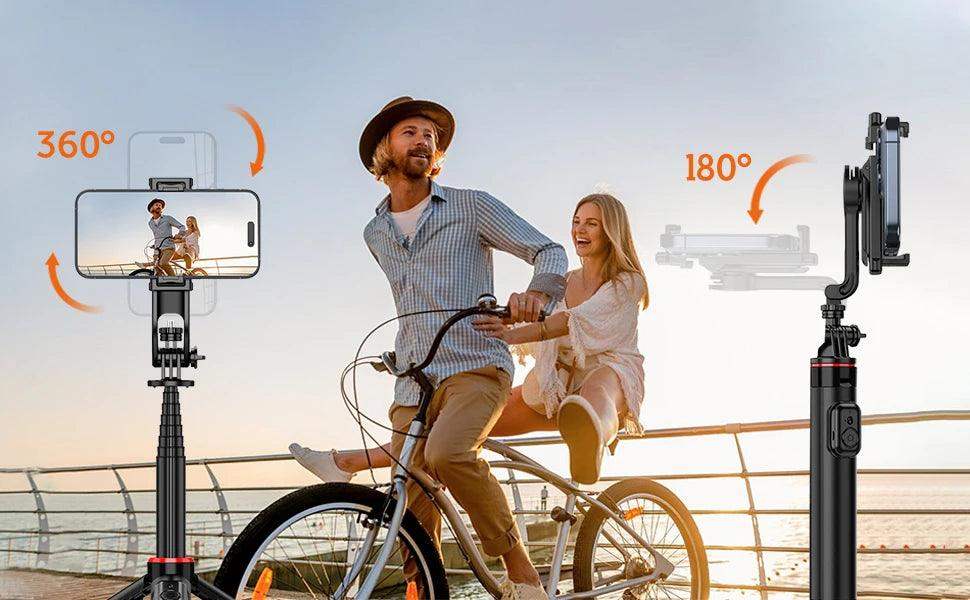 4-in-1 Selfie Stick Tripod – Wireless Remote & 360° Rotation - Sublake 