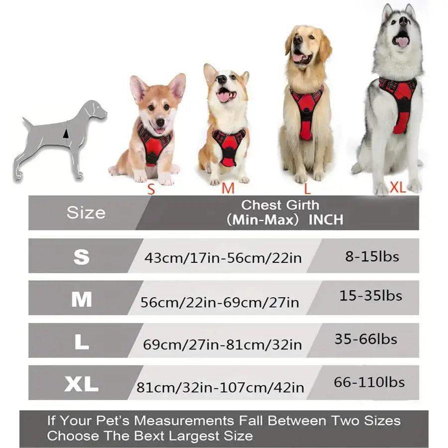 No Pull Dog Harness Front Clip Easy Control For Large Dogs - Sublake 