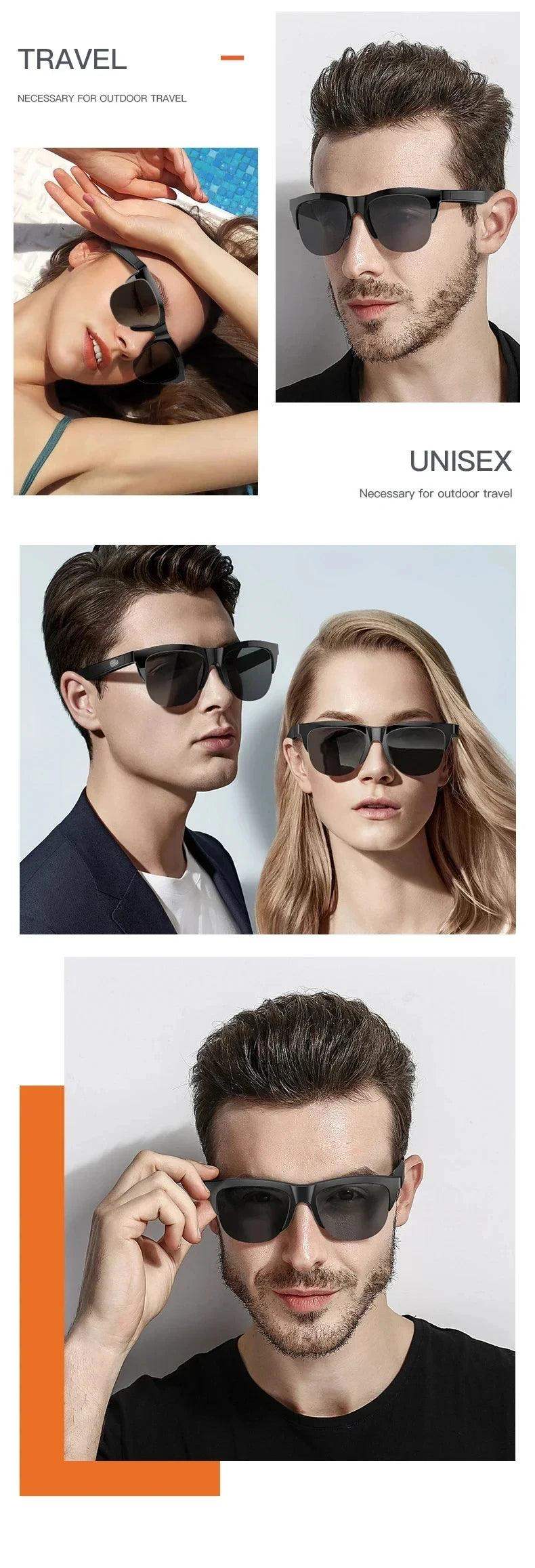 Unisex Smart Bluetooth Sunglasses with Call & UV Protection - Sublake 