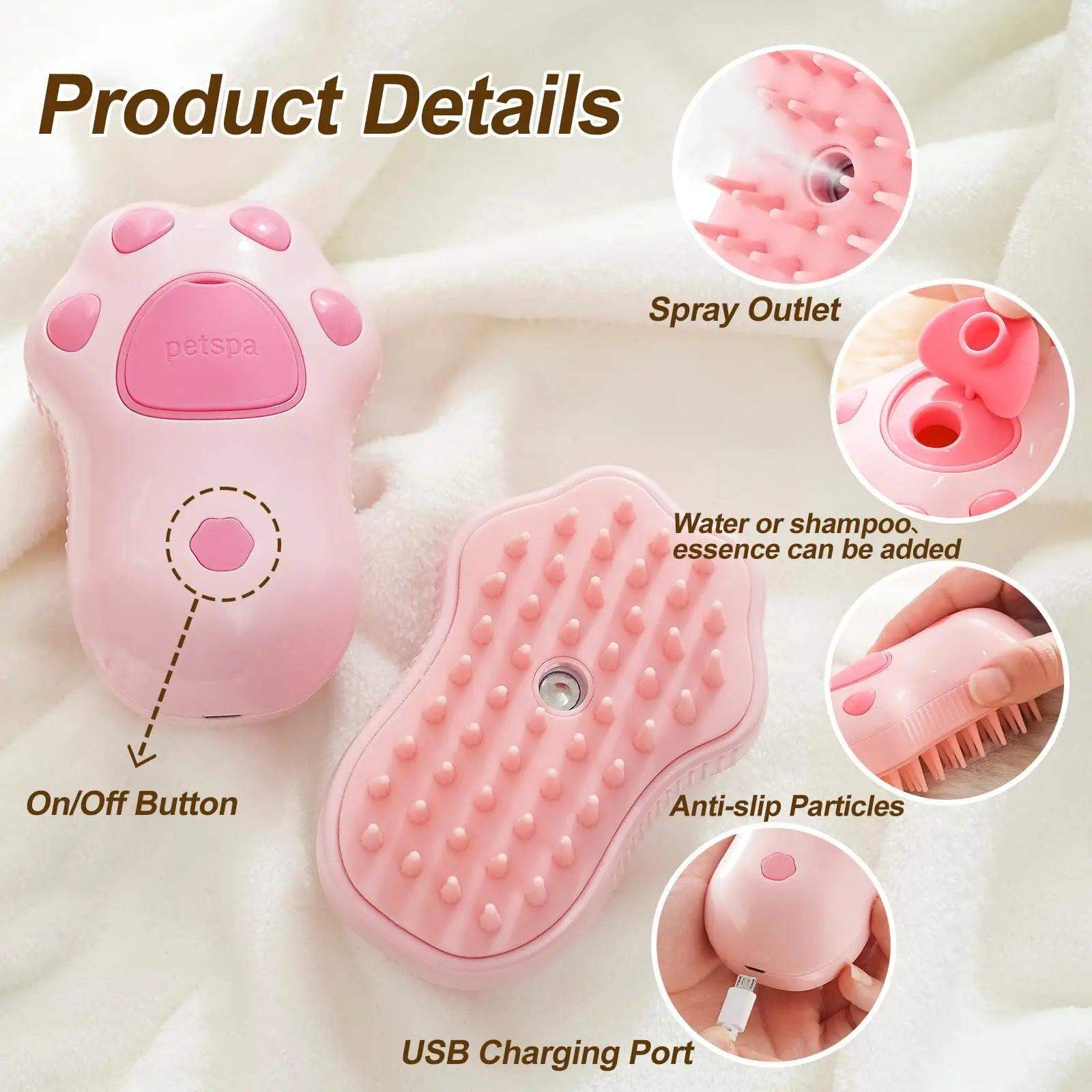 3 in 1 Pet Grooming Brush With Hair Removal And Massage - Sublake 