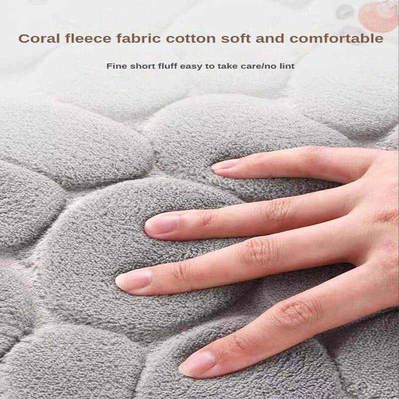 3D AntiSlip Cobblestone Embossed Bath Mat UltraDrying - Sublake 