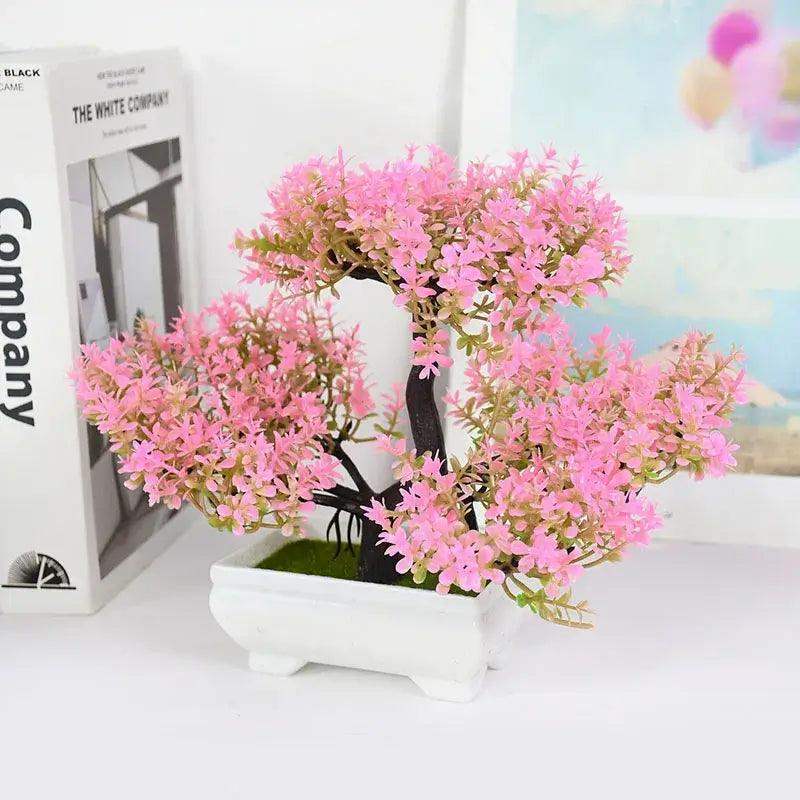 Artificial Plants Bonsai Small Tree Pot Fake Plant Flowers Potted Ornaments For Home Room Table Decoration Hotel Garden Decor - Sublake 