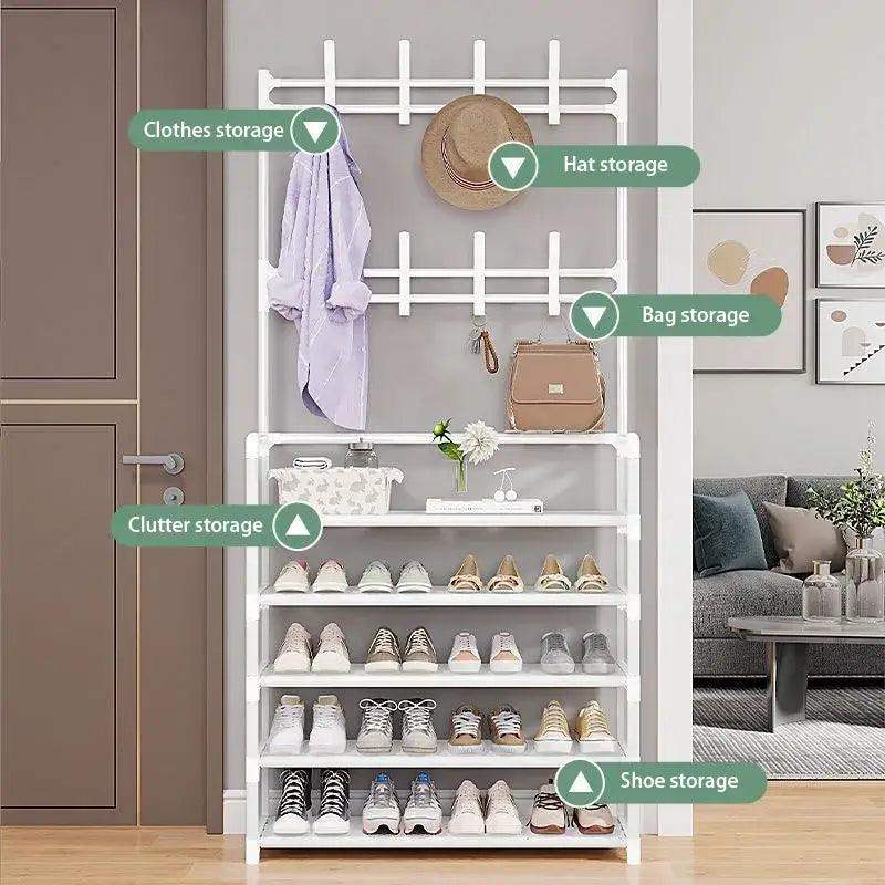 Multi-Layer Shoe & Hat Rack - Stylish Storage for Living Room - Sublake 