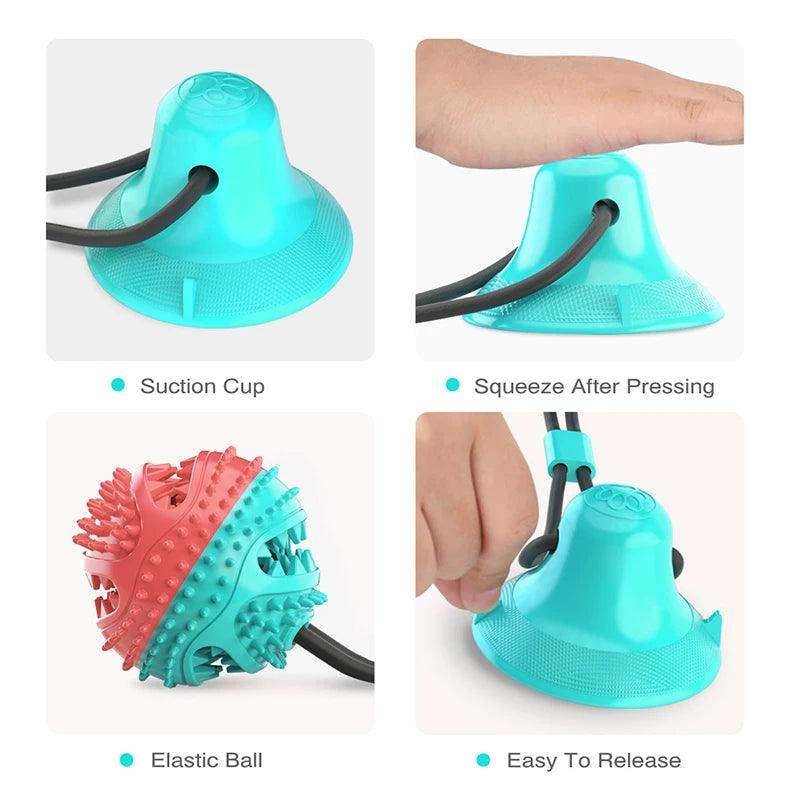Interactive Dog Toy – Suction Cup with Rope & Slow Feeder - Sublake 
