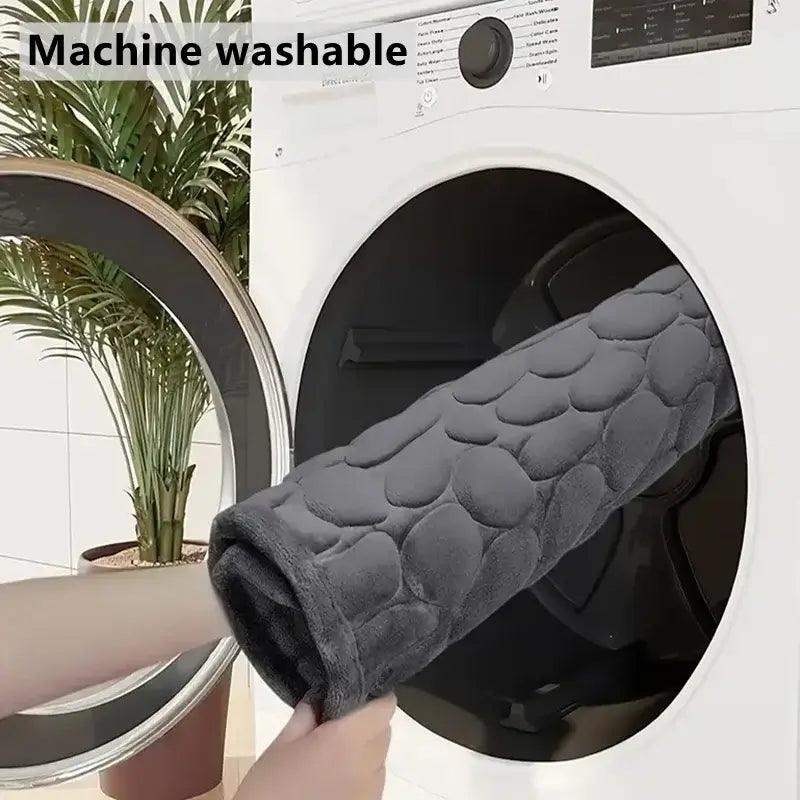 3D AntiSlip Cobblestone Embossed Bath Mat UltraDrying - Sublake 