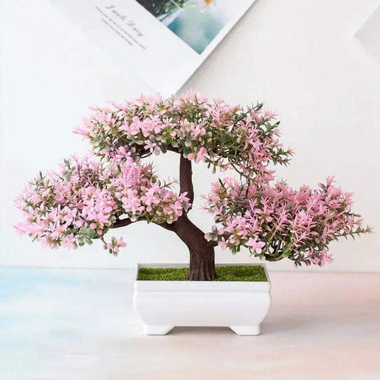Artificial Plants Bonsai Small Tree Pot Fake Plant Flowers Potted Ornaments For Home Room Table Decoration Hotel Garden Decor - Sublake 
