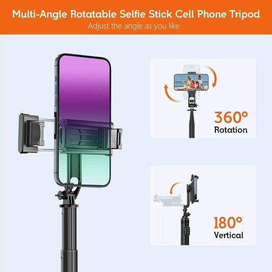 4-in-1 Selfie Stick Tripod – Wireless Remote & 360° Rotation - Sublake 