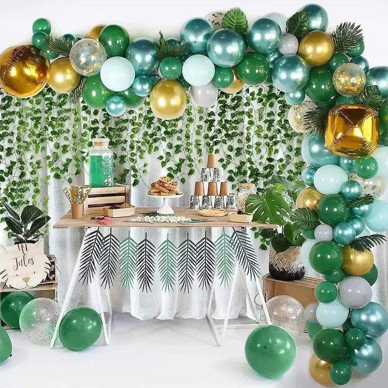 11M Artificial Plant Green Ivy Leaf Garland Fake Plant Creeper Hanging Vine Outdoor DIY Garden Wall Wedding Party Home Decor - Sublake 
