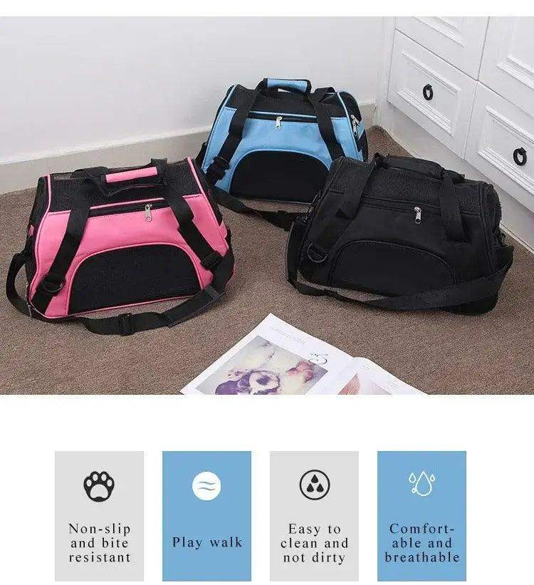 Portable Foldable Pet Travel Carrier Bag Mesh Safe - Sublake 
