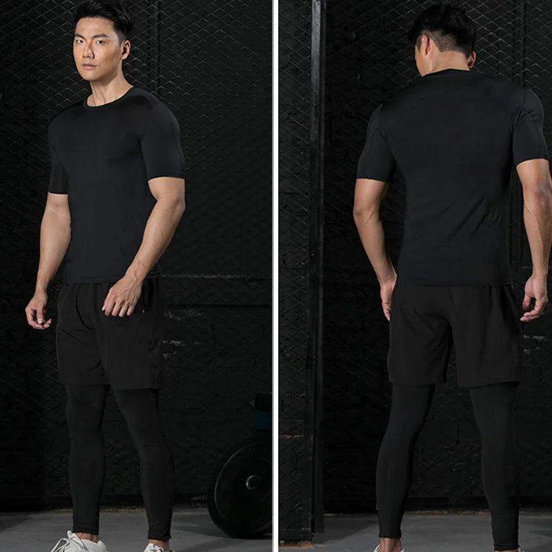 Men's Compression Short Sleeve Gym Fitness Running Shirt - Sublake 