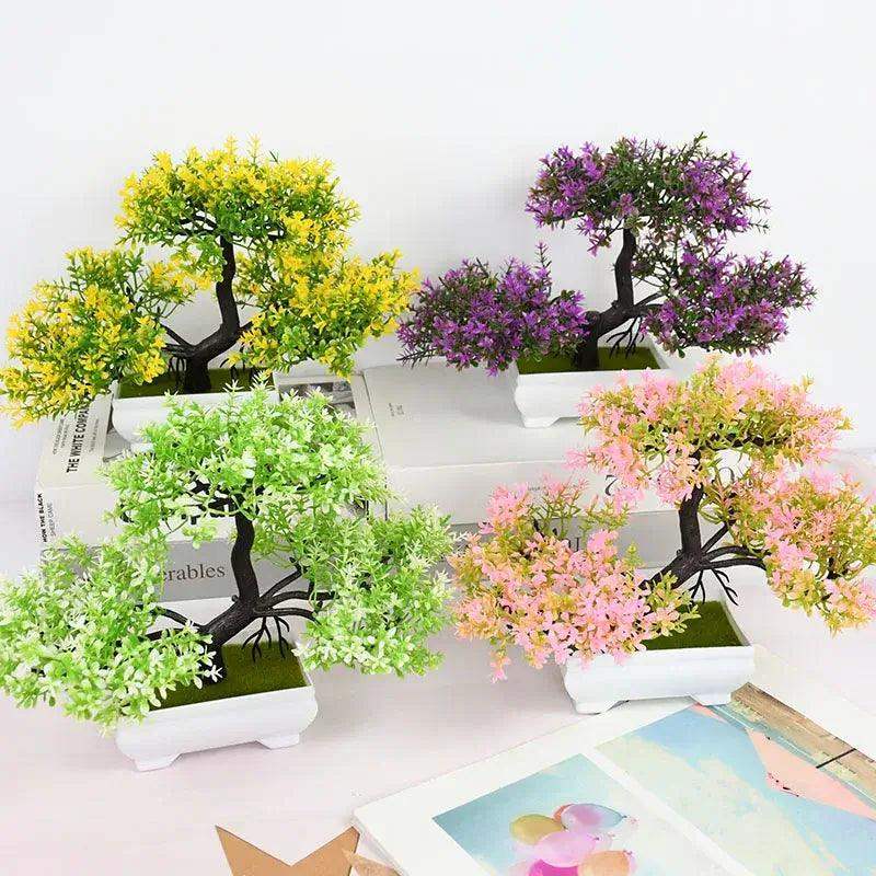 Artificial Plants Bonsai Small Tree Pot Fake Plant Flowers Potted Ornaments For Home Room Table Decoration Hotel Garden Decor - Sublake 