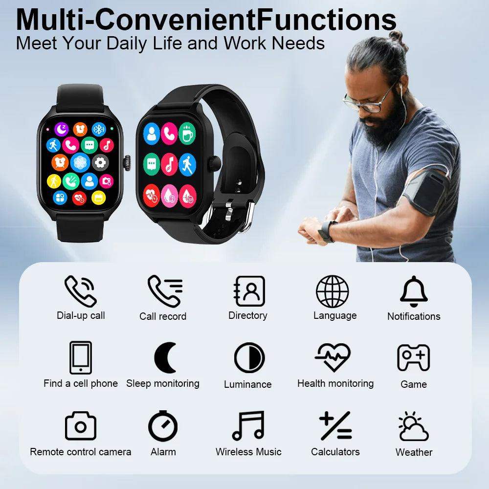 LAXASFIT H9 Smartwatch with Call & Health Monitor - Sublake 