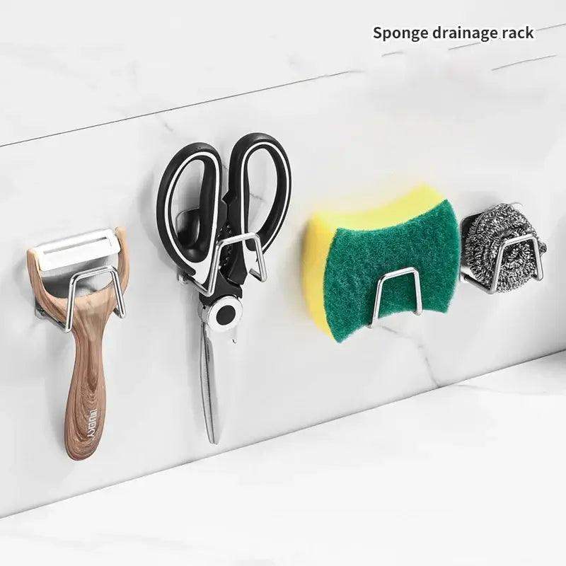 Adhesive Stainless Steel Kitchen Sink Sponges Holder - Sublake 