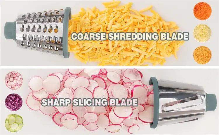 3‑in‑1 Rotary Cheese Grater – Manual Slicer & Nut Grinder - Sublake 