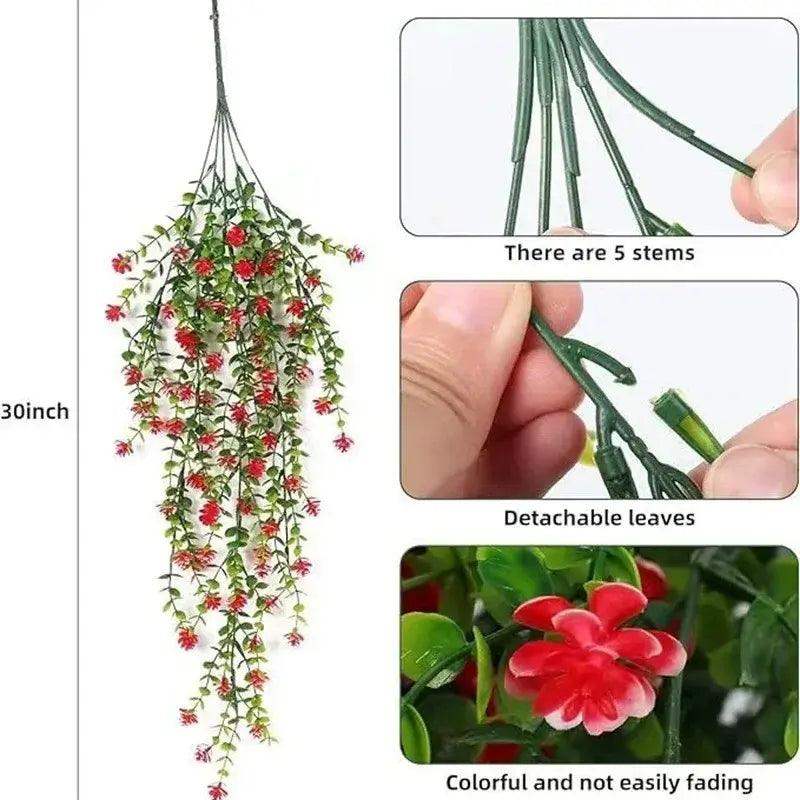 1Pcs 76CM Artificial Ivy Hanging Plants Fake Plant for Home Room Decor Garden Wedding Decoration Outdoor Ornaments Accessories - Sublake 