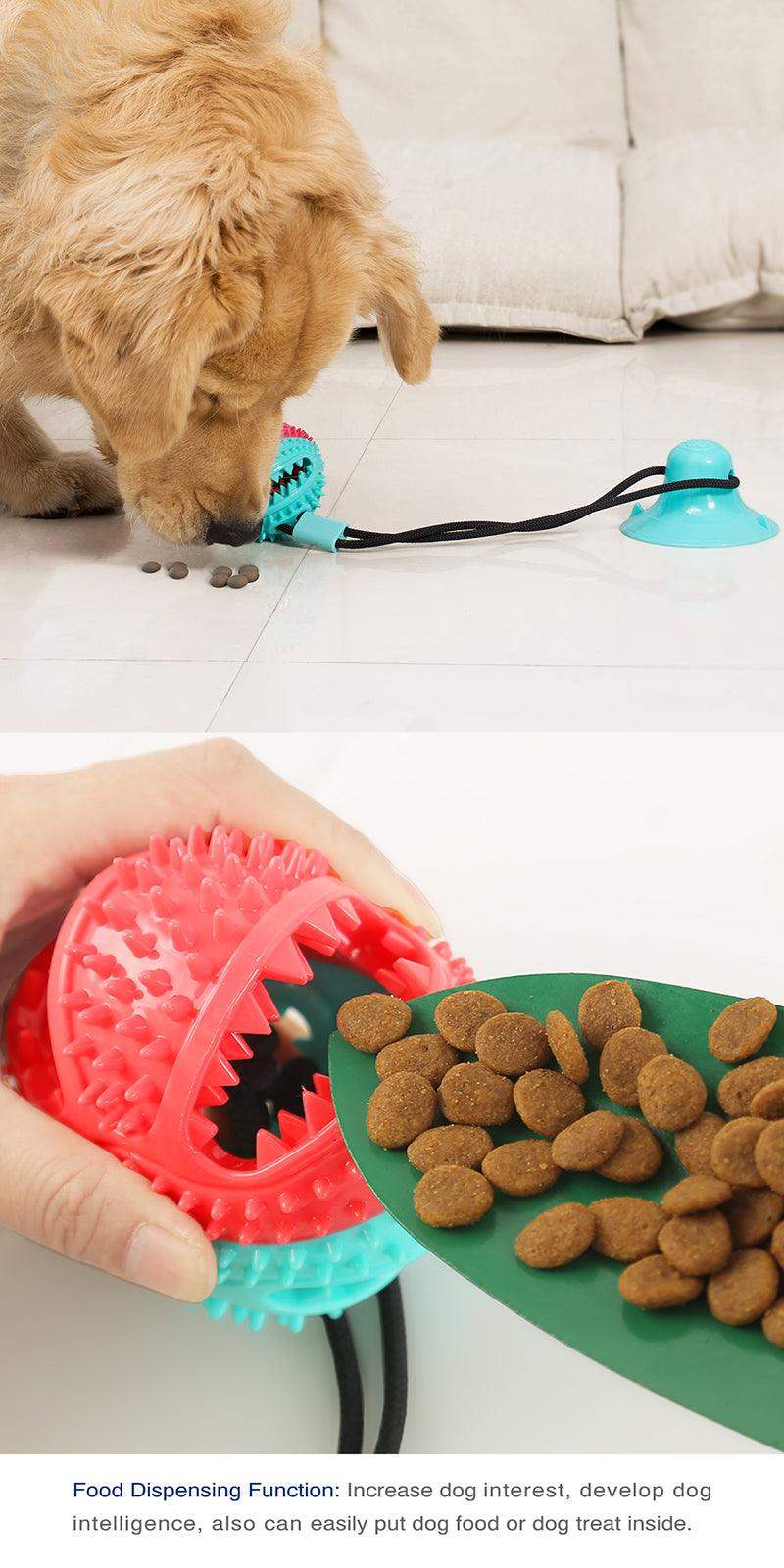Interactive Dog Toy – Suction Cup with Rope & Slow Feeder - Sublake 