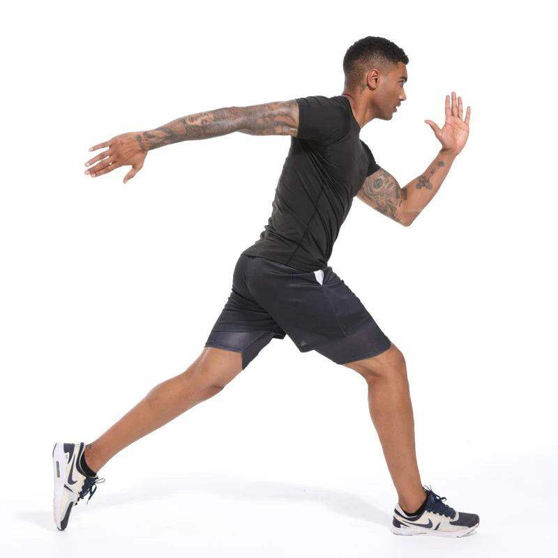 Men's Compression Short Sleeve Gym Fitness Running Shirt - Sublake 
