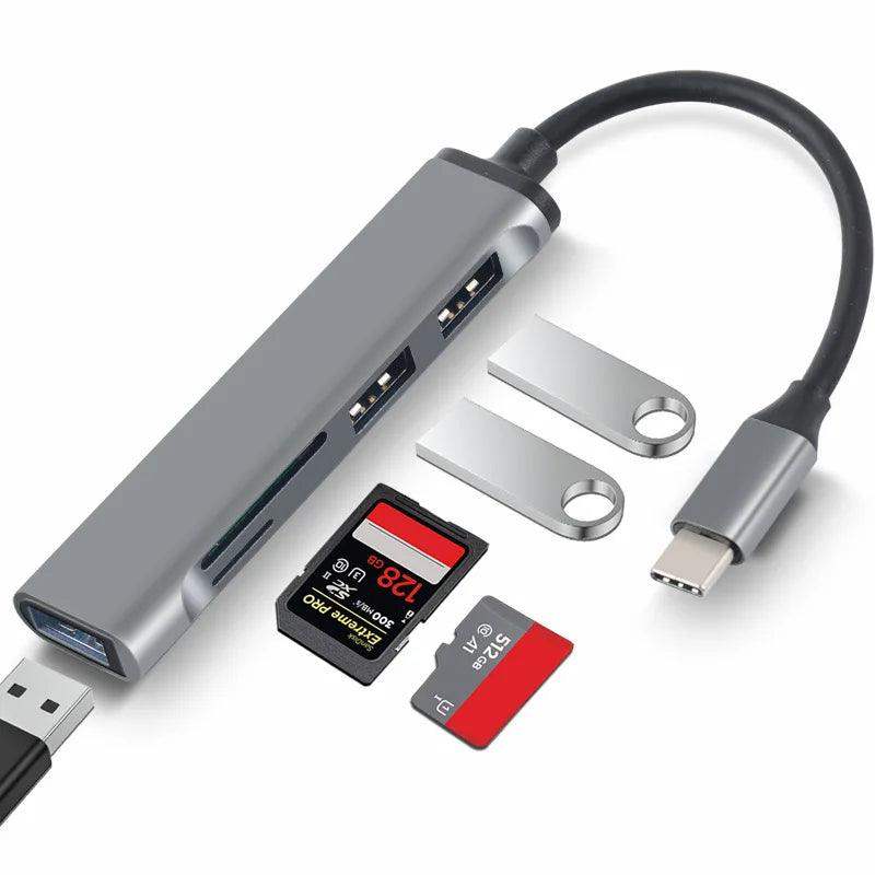 8-in-1 Type‑C USB Hub with USB 3.0 & SD Card Slots - Sublake 