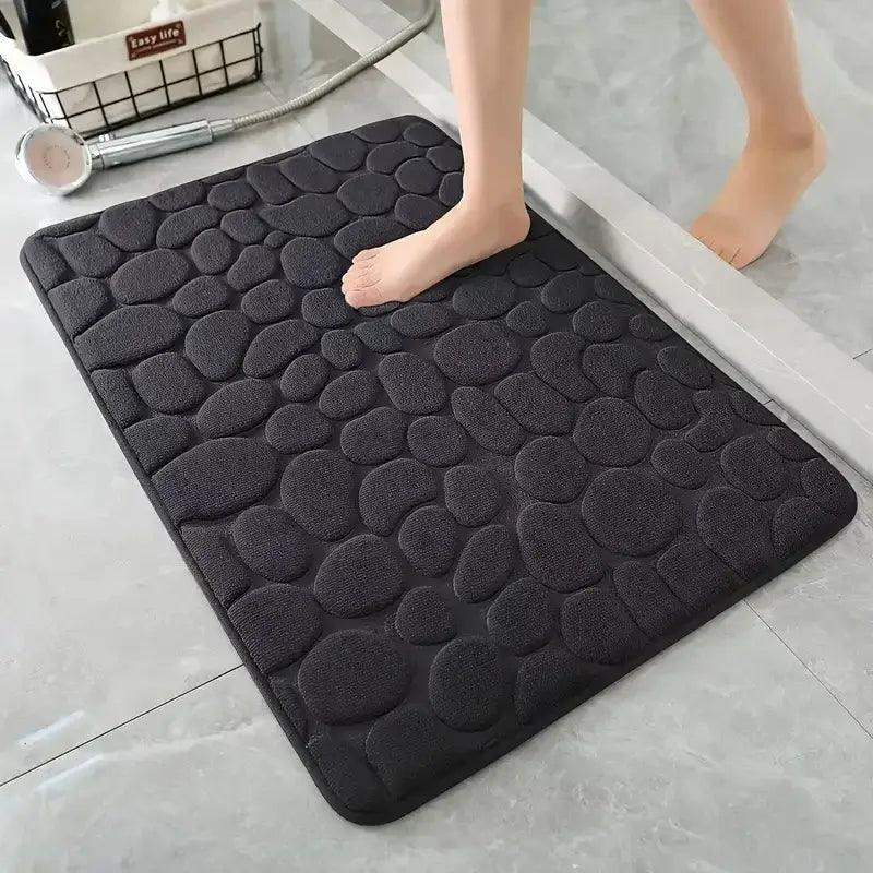 3D AntiSlip Cobblestone Embossed Bath Mat UltraDrying - Sublake 