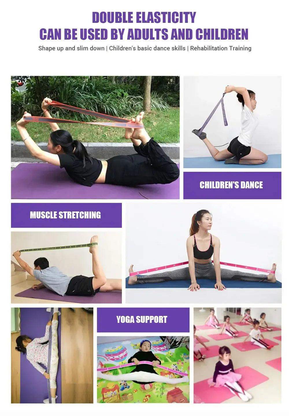 Unisex Elastic fitness, Gym & Yoga Resistance Stretch Band - Sublake 