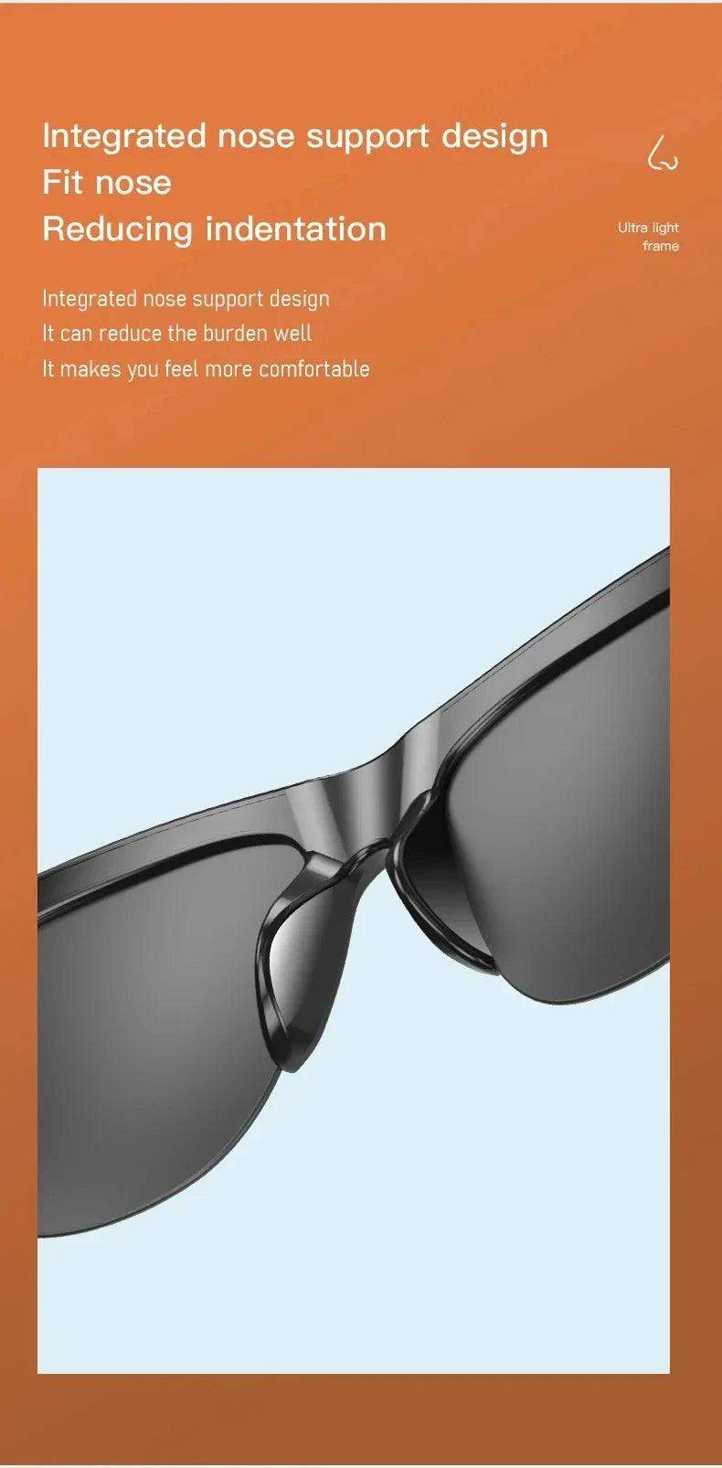 Unisex Smart Bluetooth Sunglasses with Call & UV Protection - Sublake 
