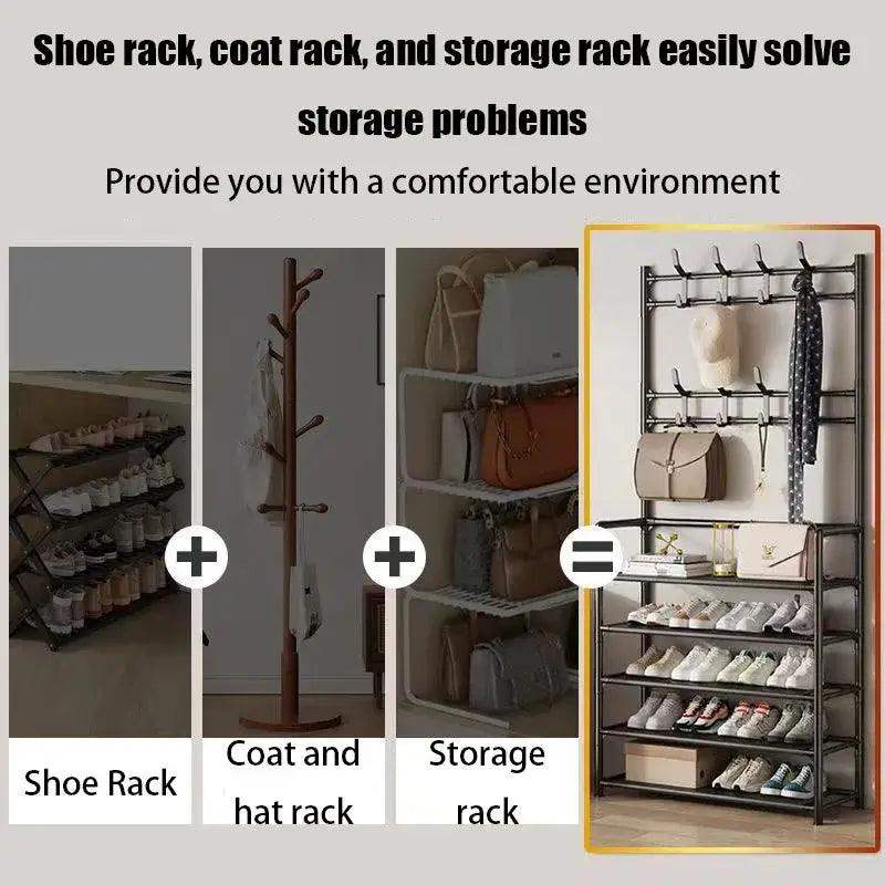 Multi-Layer Shoe & Hat Rack - Stylish Storage for Living Room - Sublake 