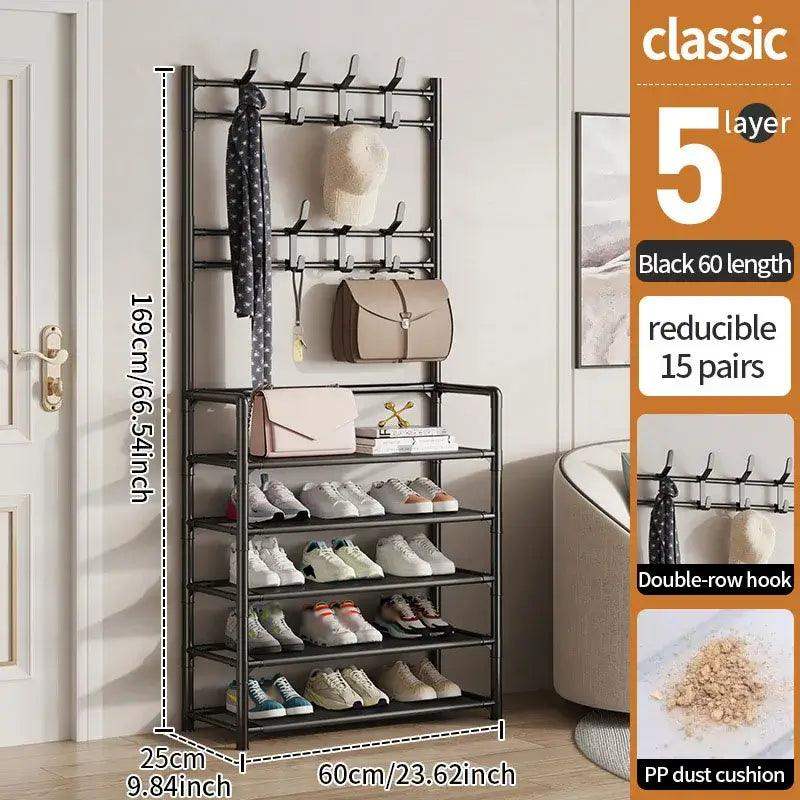 Multi-Layer Shoe & Hat Rack - Stylish Storage for Living Room - Sublake 