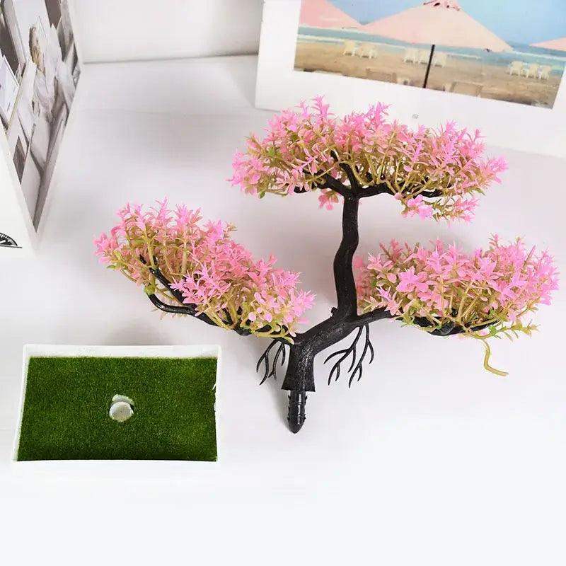Artificial Plants Bonsai Small Tree Pot Fake Plant Flowers Potted Ornaments For Home Room Table Decoration Hotel Garden Decor - Sublake 