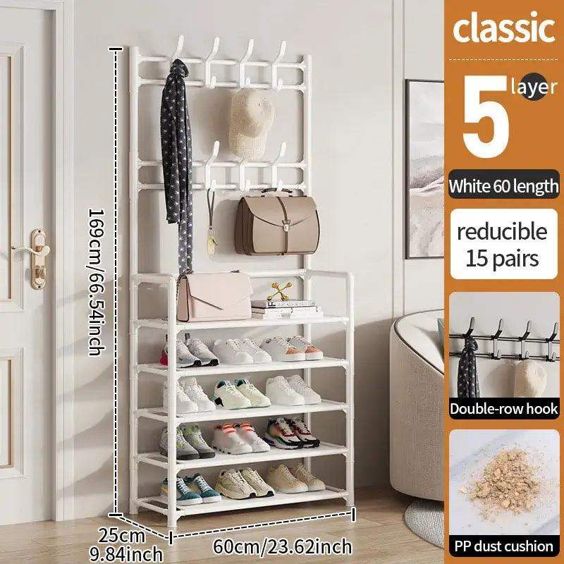 Multi-Layer Shoe & Hat Rack - Stylish Storage for Living Room - Sublake 
