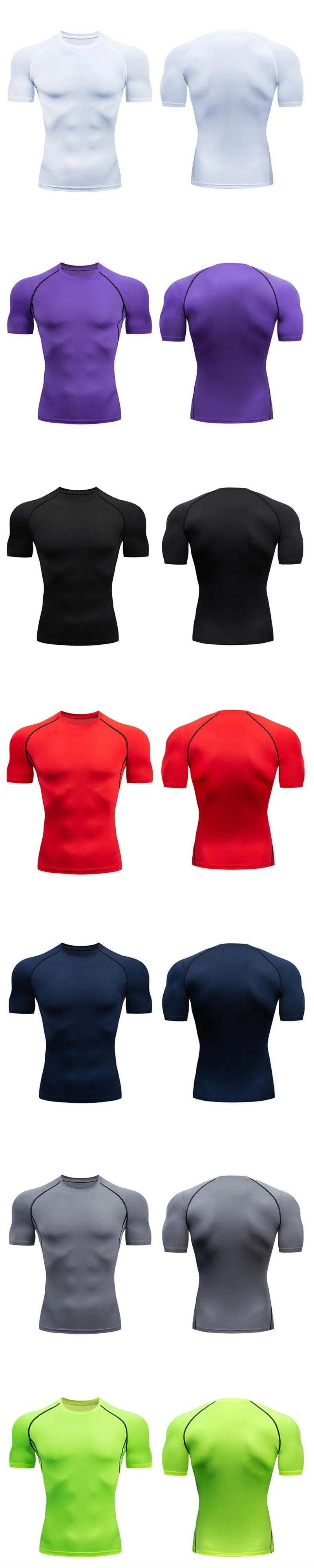 Men's Compression Short Sleeve Gym Fitness Running Shirt - Sublake 