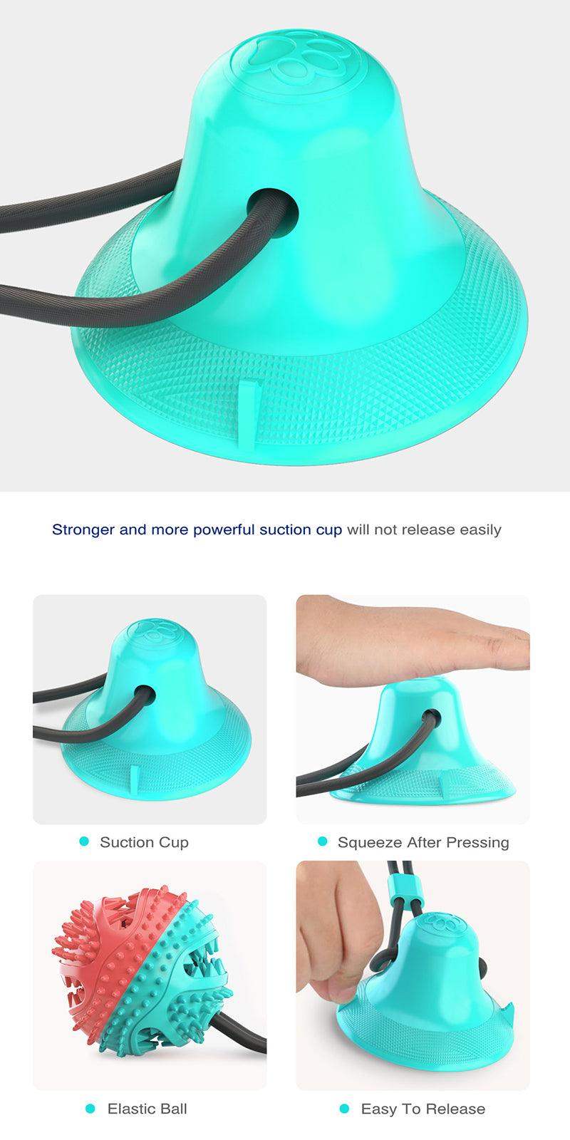 Interactive Dog Toy – Suction Cup with Rope & Slow Feeder - Sublake 