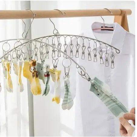 Windproof Premium Stainless Steel Laundry Hanger Clips - Sublake 