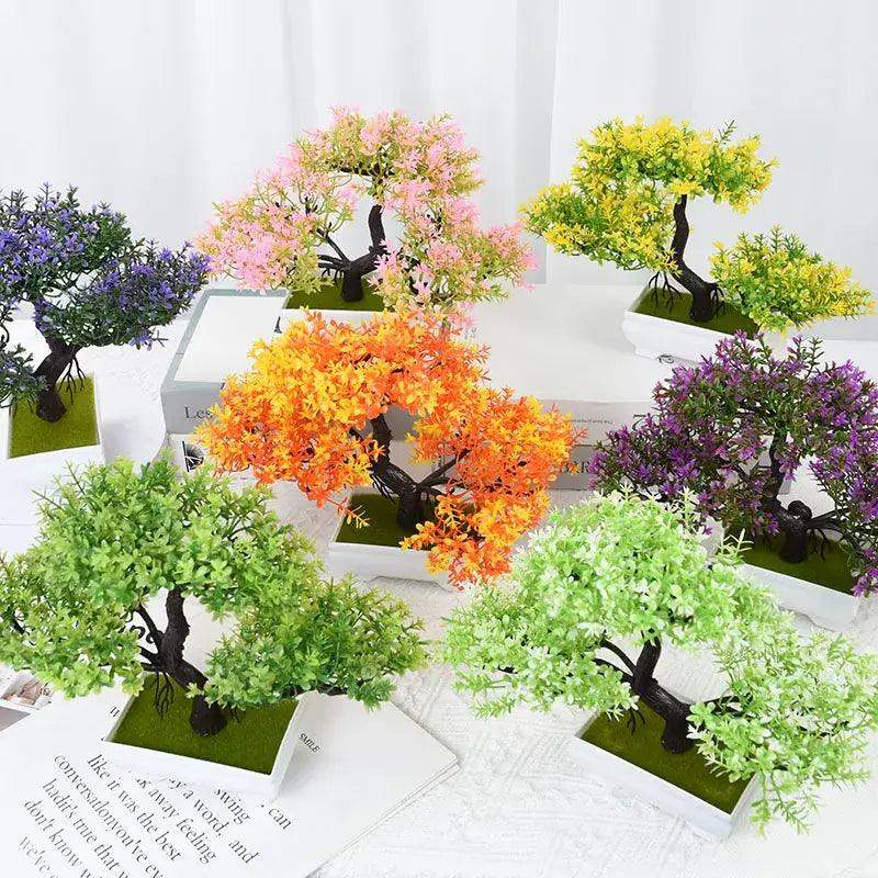 Artificial Plants Bonsai Small Tree Pot Fake Plant Flowers Potted Ornaments For Home Room Table Decoration Hotel Garden Decor - Sublake 