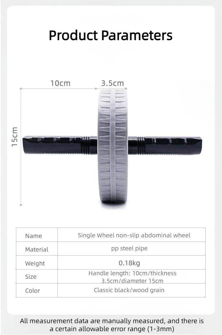 Single-Wheel Silent Ab Roller with Grip Design - Sublake 