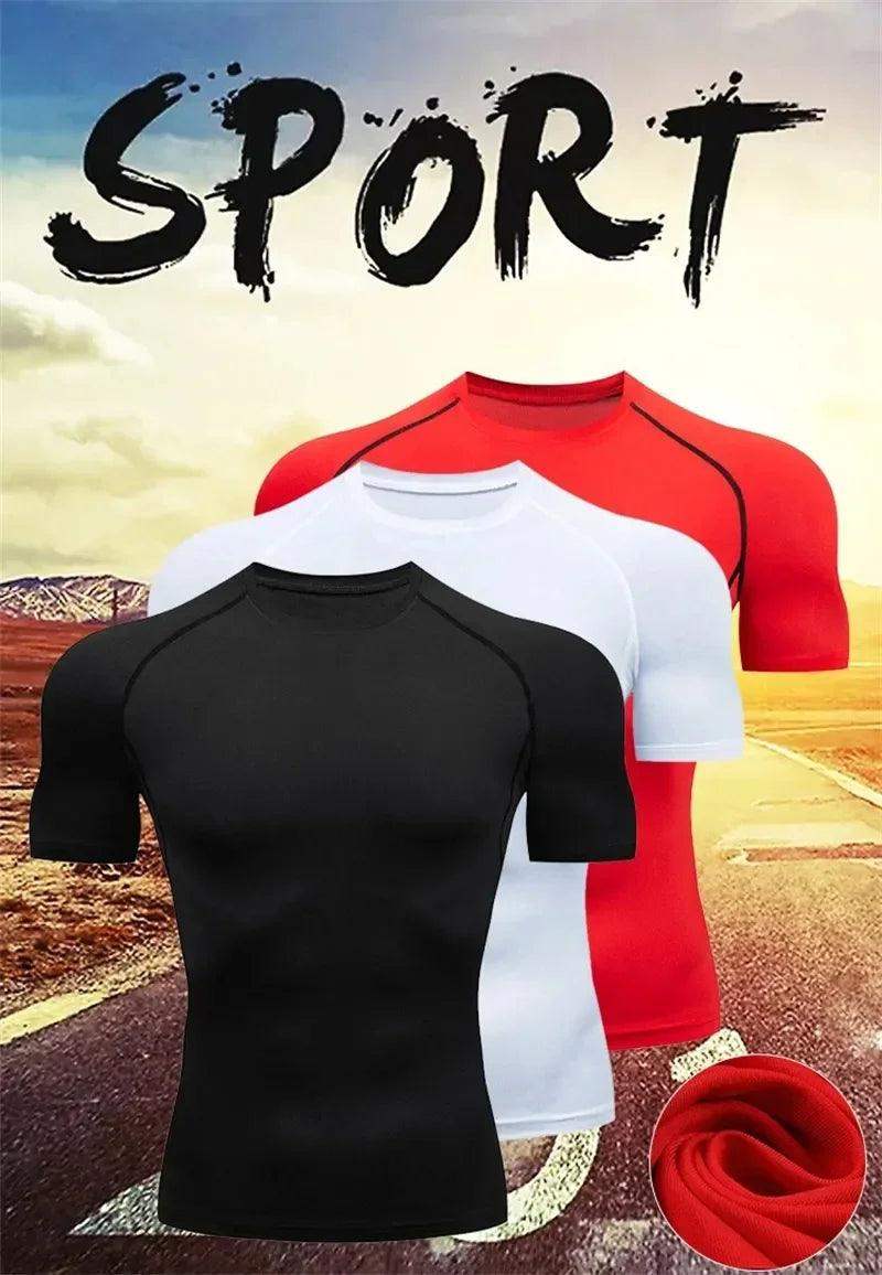Men's Compression Short Sleeve Gym Fitness Running Shirt - Sublake 