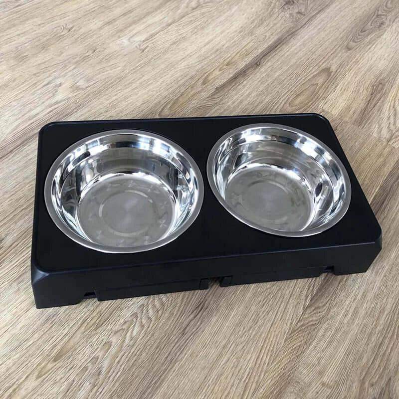 Elevated Dog Feeder with Adjustable Stand & Stainless Steel Bowls - Sublake 