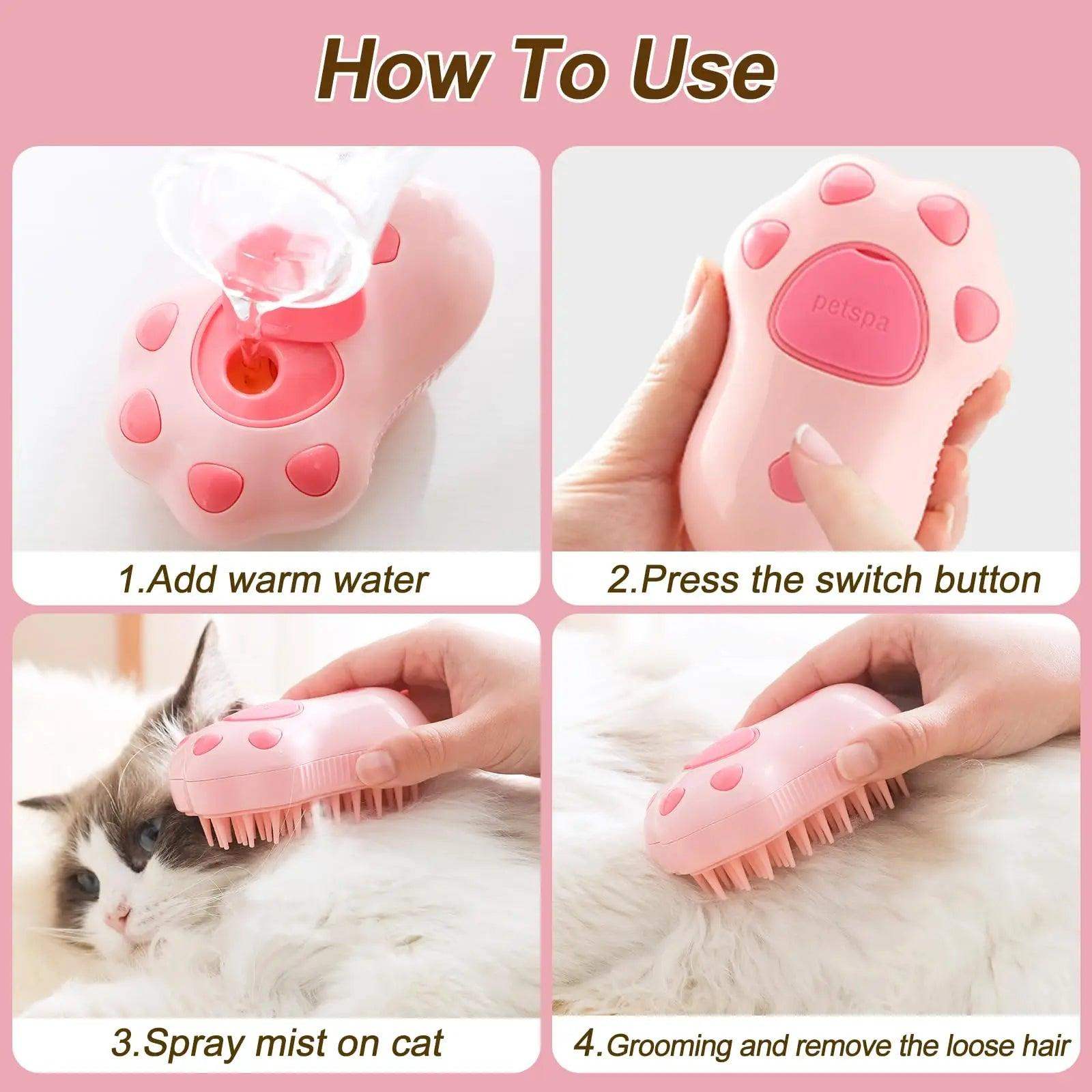 3 in 1 Pet Grooming Brush With Hair Removal And Massage - Sublake 
