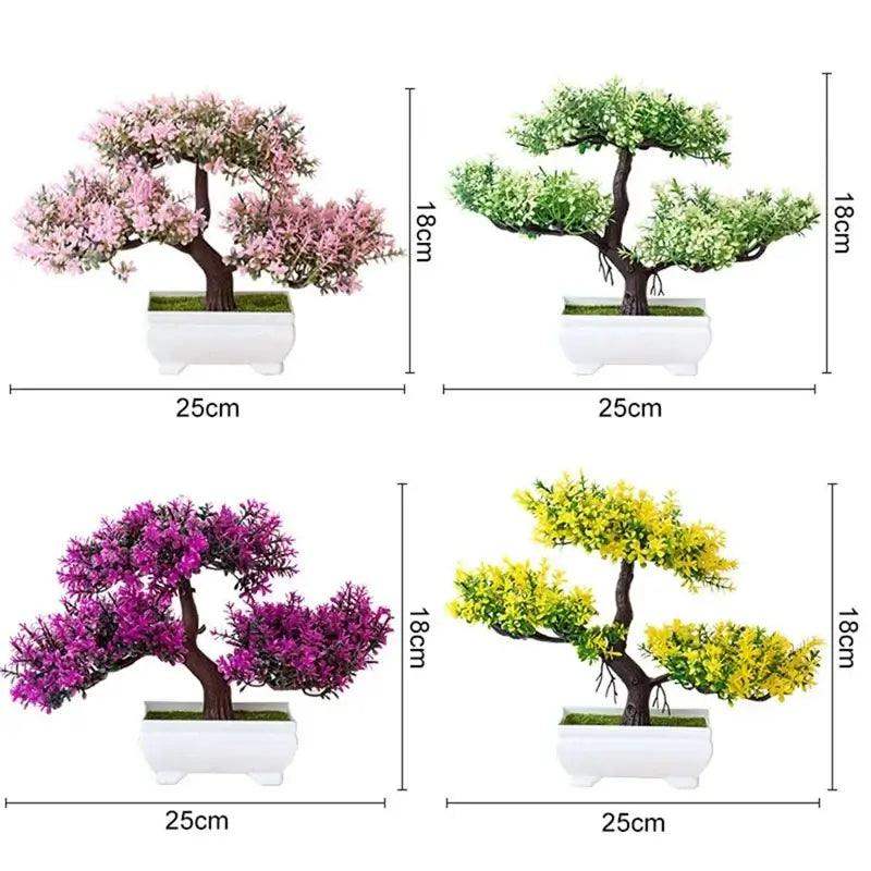 Artificial Plants Bonsai Small Tree Pot Fake Plant Flowers Potted Ornaments For Home Room Table Decoration Hotel Garden Decor - Sublake 